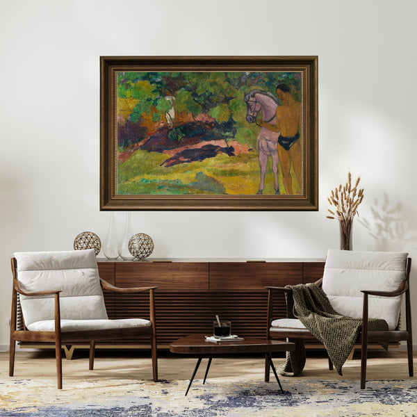 Paul Gauguin - Vanilya Korusunda Adam ve At