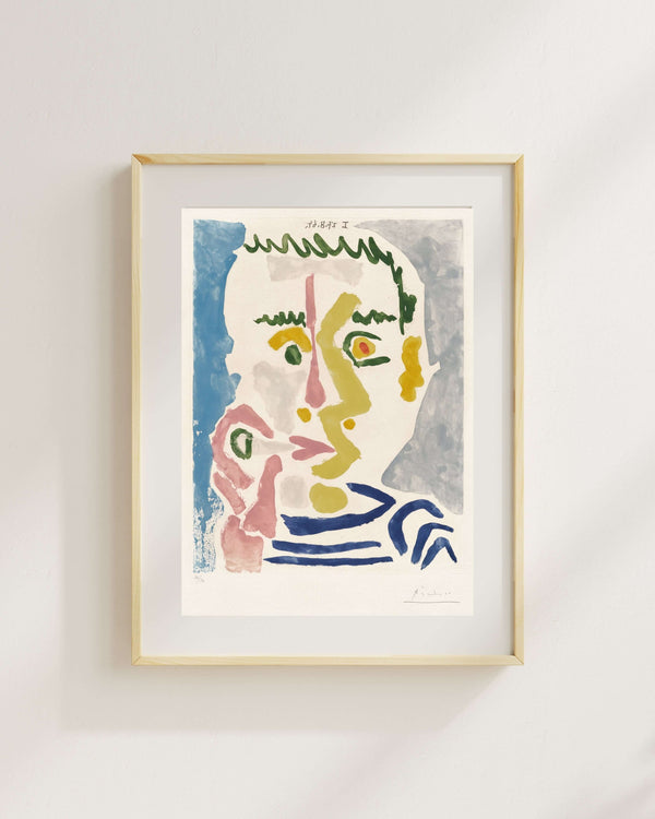 Pablo Picasso - Beyaz Sigara İçen Adam Fine Art Baskı