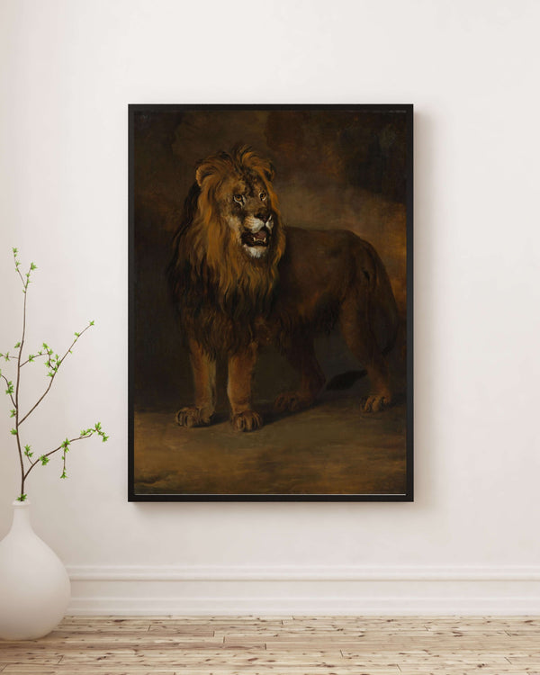 Pieter Gerardus van Os - Kral Louis Napoléon’un Hayvanat Bahçesinden Bir Aslan Fine Art Baskı