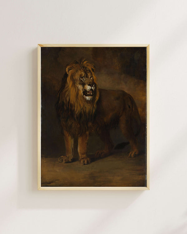 Pieter Gerardus van Os - Kral Louis Napoléon’un Hayvanat Bahçesinden Bir Aslan Fine Art Baskı