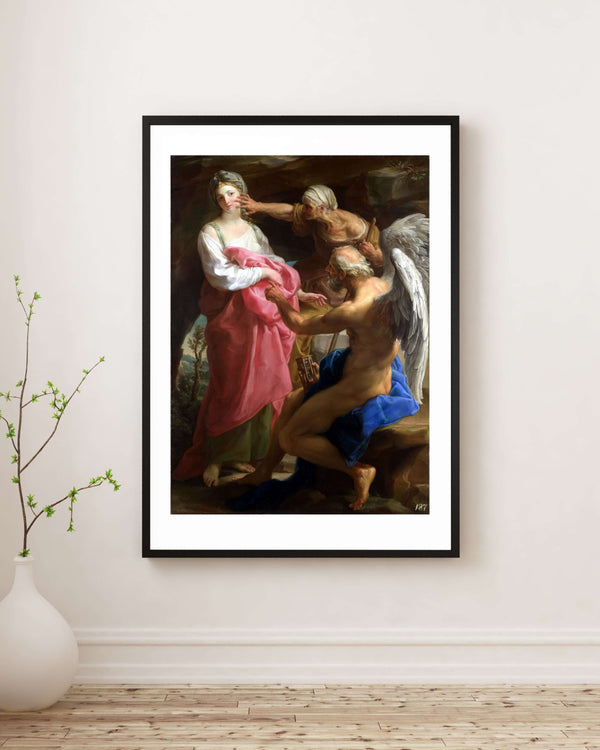 Pompeo Girolamo Batoni - Zamanın Yaşlılığa Güzelliği Yok Etmesini Emretmesi fine art baskı