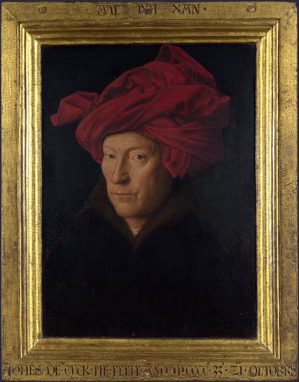 Jan van Eyck - Kırmızı Sarıklı Bir Adamın Portresi