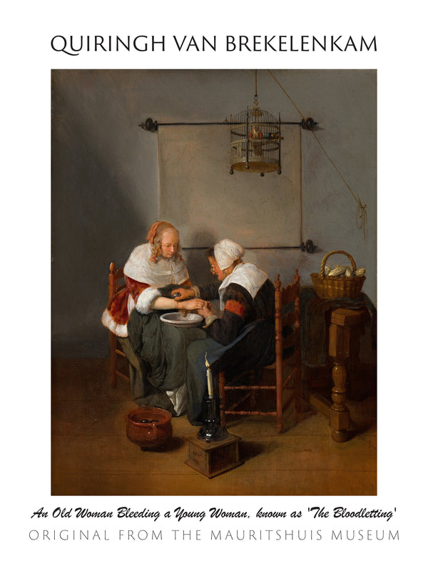 Quiringh van Brekelenkam-Yaşlı Kadının Genç Bir Kadının Kanını Akıttığı Sahne, “Kan Aldırma” Olarak Bilinir