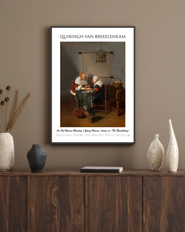 Quiringh van Brekelenkam-Yaşlı Kadının Genç Bir Kadının Kanını Akıttığı Sahne, “Kan Aldırma” Olarak Bilinir