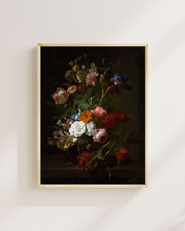 Rachel Ruysch - Vazoda Çiçekler fine art baskı