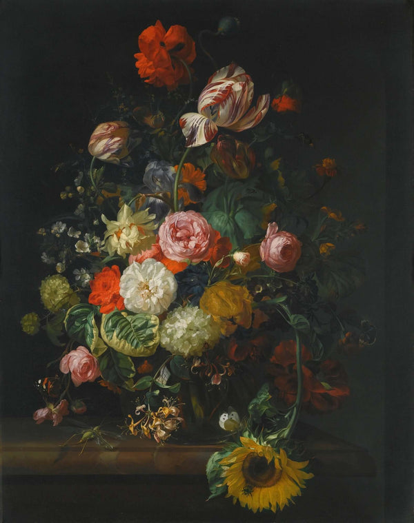 Rachel Ruysch - Çiçekli Natürmort fine art baskı