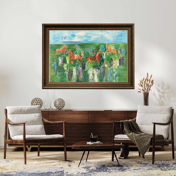 Raoul Dufy - Atlar Jokeyler ve Zarif Kadınlar fine art baskı