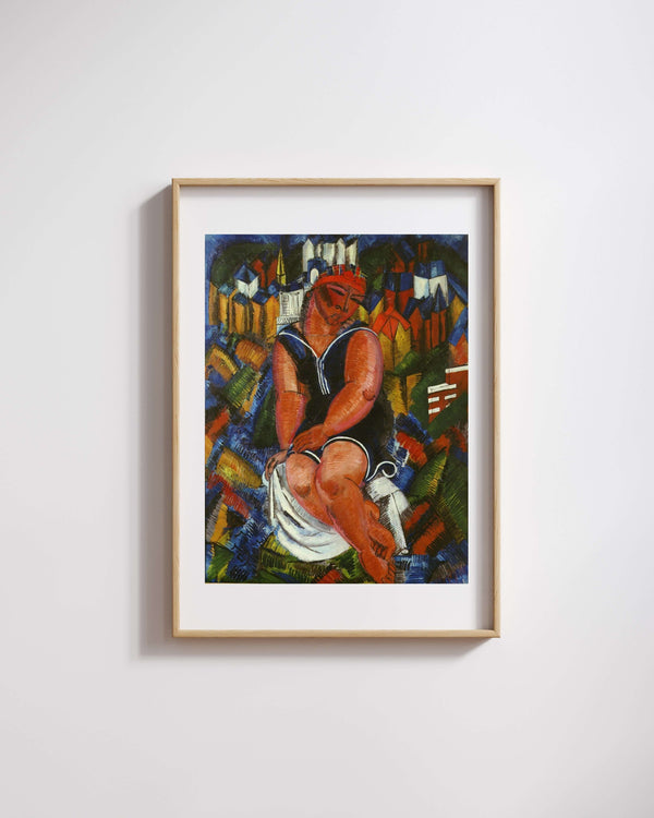Raoul Dufy - Sainte-Adresse’te Küçük Banyo Yapan Figür fine art baskı