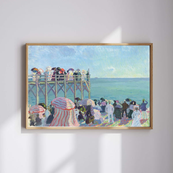 Raoul Dufy - Trouville Plajı ve İskelesi fine art baskı