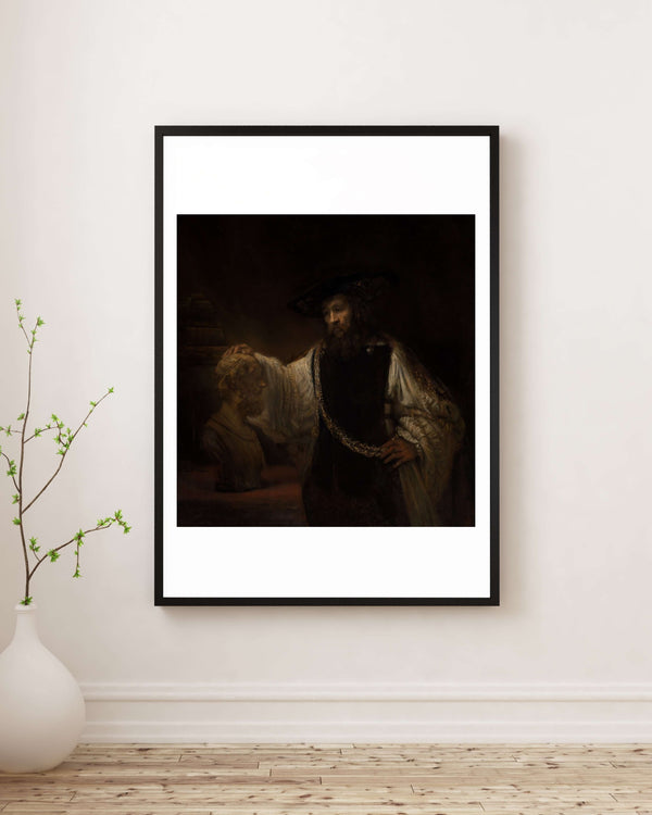 Rembrandt van Rijn - Homeros Büstüyle Aristoteles Fine Art Baskı