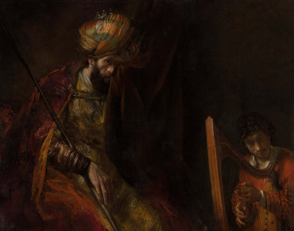 Rembrandt van Rijn - Saul ve David fine art baskı