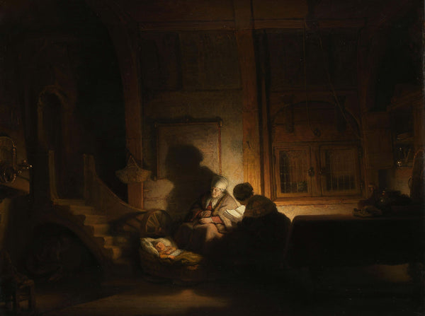 Rembrandt van Rijn - Gece Kutsal Aile Fine Art Baskı