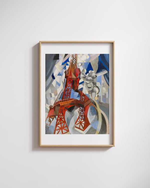 Robert Delaunay - Kırmızı Eyfel Kulesi Fine Art Baskı