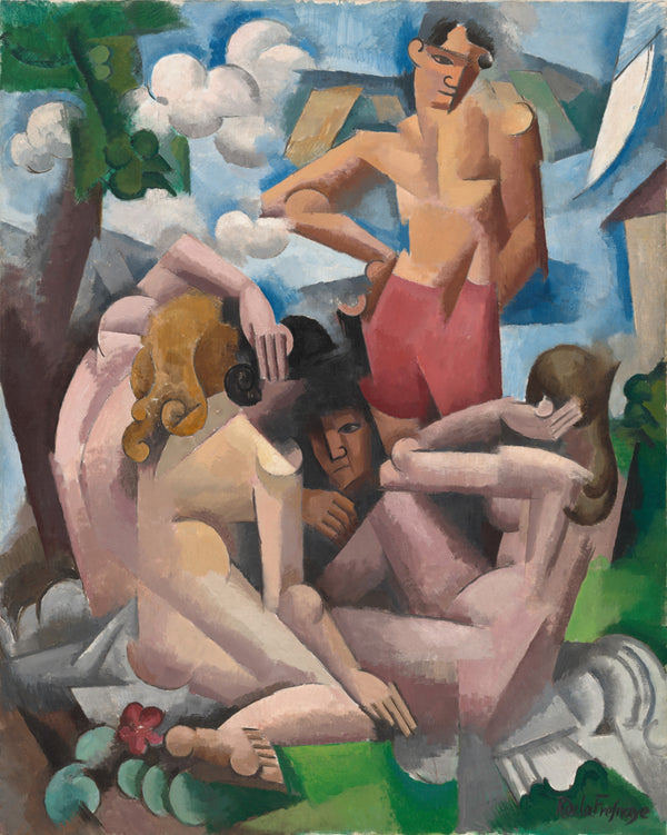 Roger de La Fresnaye - Banyo Yapanlar Tablo