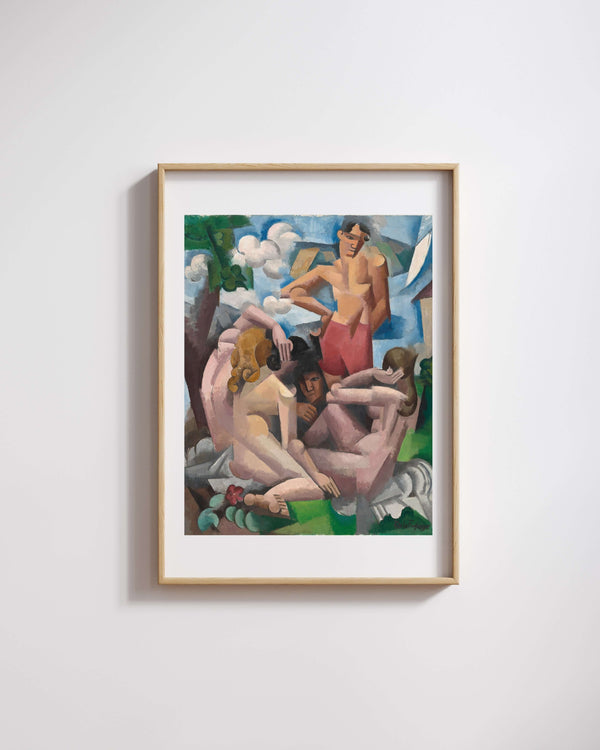 Roger de La Fresnaye - Banyo Yapanlar Fine Art Baskı