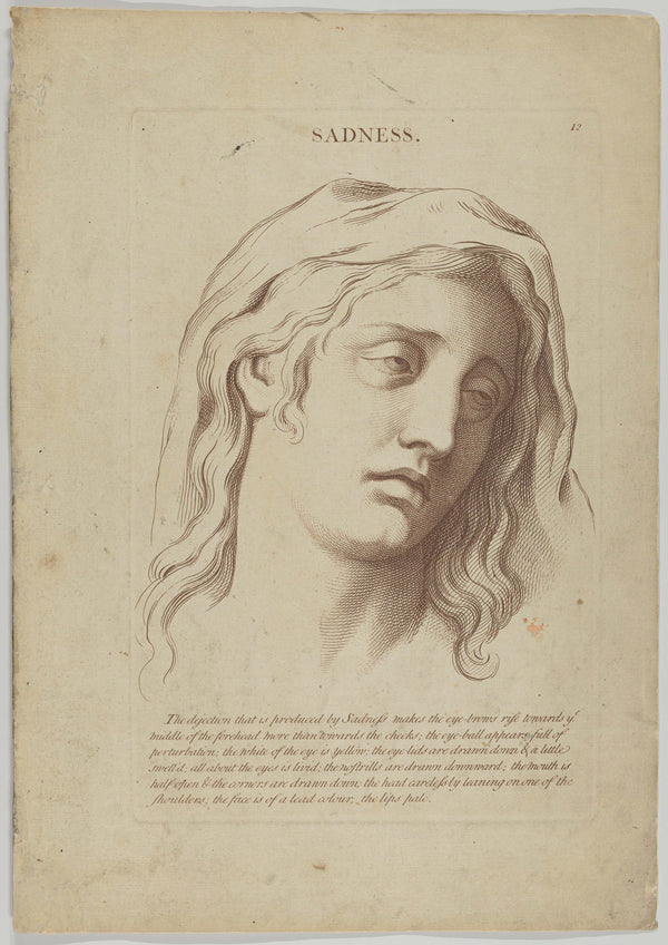 Charles Le Brun - Hüzün Fine Art Baskı
