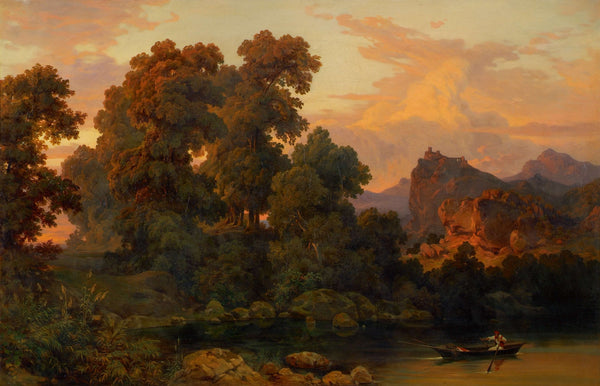 Salomon Corrodi - İtalyan Manzarası Fine Art Baskı