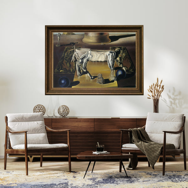 Salvador Dalí - Görünmez Aslan At ve Uyuyan Kadın fine art baksı