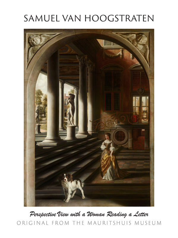 Samuel van Hoogstraten-Mektup Okuyan Kadınla Perspektif Manzara