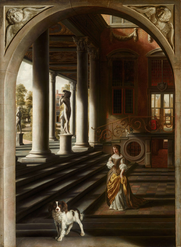 Samuel van Hoogstraten - Mektup Okuyan Kadınla Perspektif Manzara tablo
