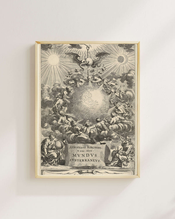 Theodor Matham - Dünyaya Üfleyen Kişileştirilmiş Rüzgârlar Fine Art Baskı