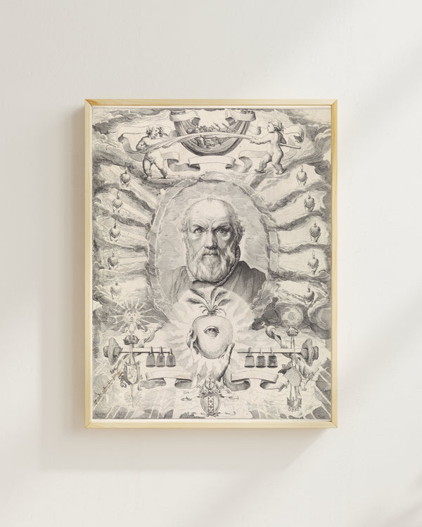 Theodor Matham - Dirck Volckertsz. Coornhert'in Alegorik Çerçeve İçindeki Portresi
