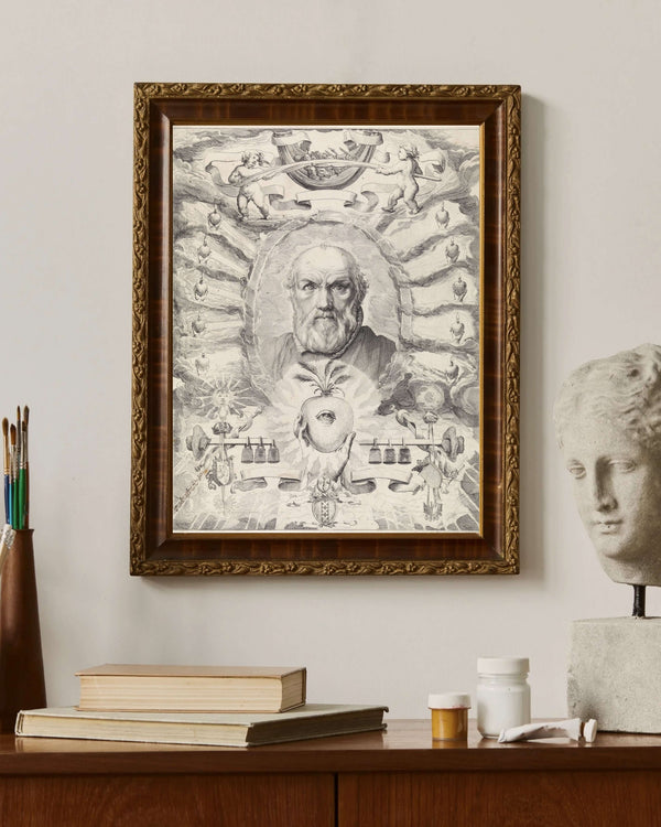 Theodor Matham - Dirck Volckertsz. Coornhert'in Alegorik Çerçeve İçindeki Portresi Fine Art Baskı