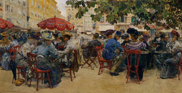 Theodor Josef Ethofer - Salzburg'daki Café Tomaselli Tablo