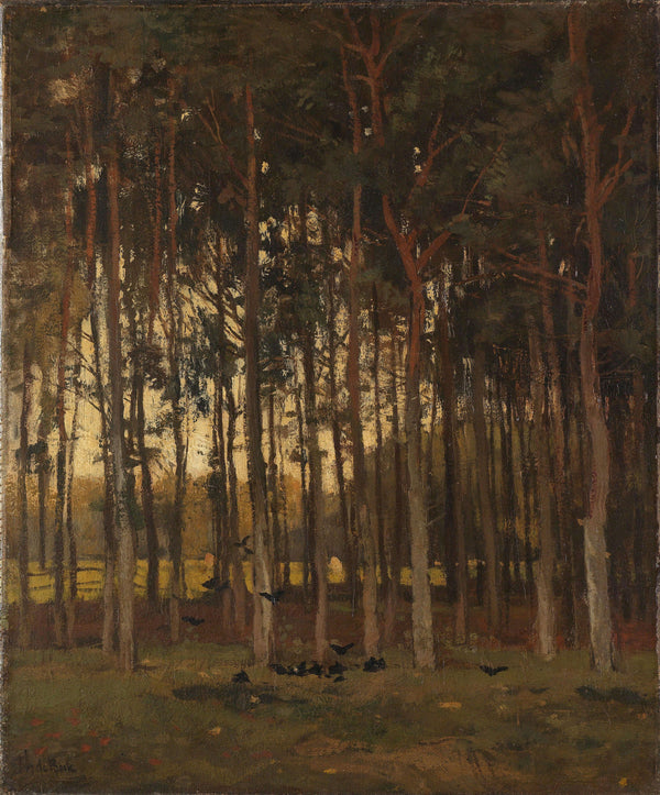 Théophile de Bock - Orman Manzarası Tablo