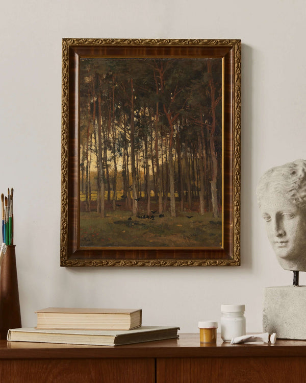 Théophile de Bock - Orman Manzarası Fine Art Baskı