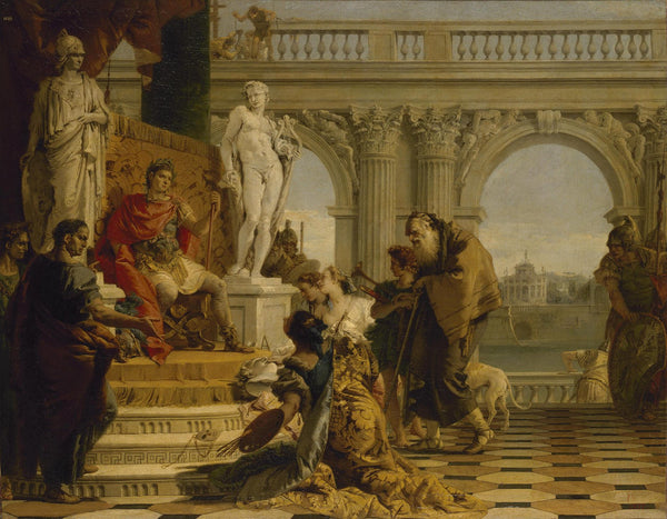 Giovanni Battista Tiepolo - Maecenas’ın Özgür Sanatları İmparator Augustus’a Sunuşu Tablo
