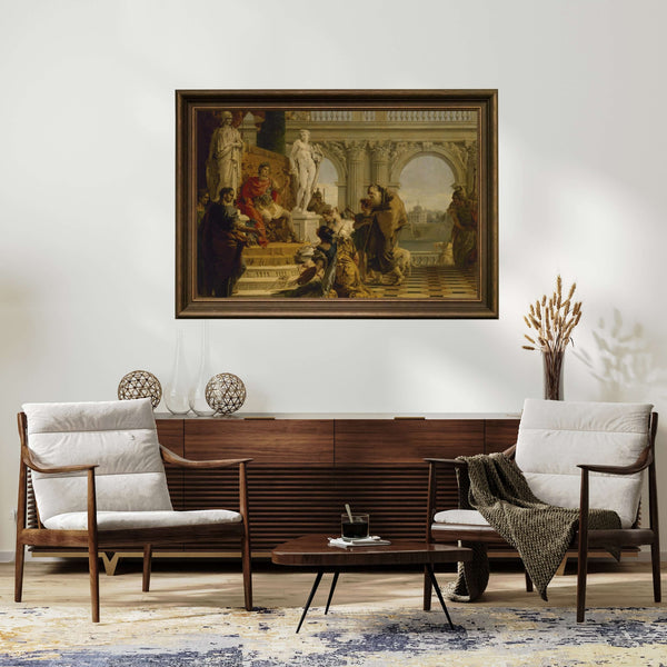 Giovanni Battista Tiepolo - Maecenas’ın Özgür Sanatları İmparator Augustus’a Sunuşu Fine Art Baskı