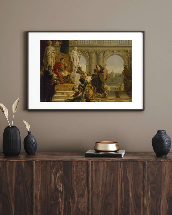 Giovanni Battista Tiepolo - Maecenas’ın Özgür Sanatları İmparator Augustus’a Sunuşu Çerçeve