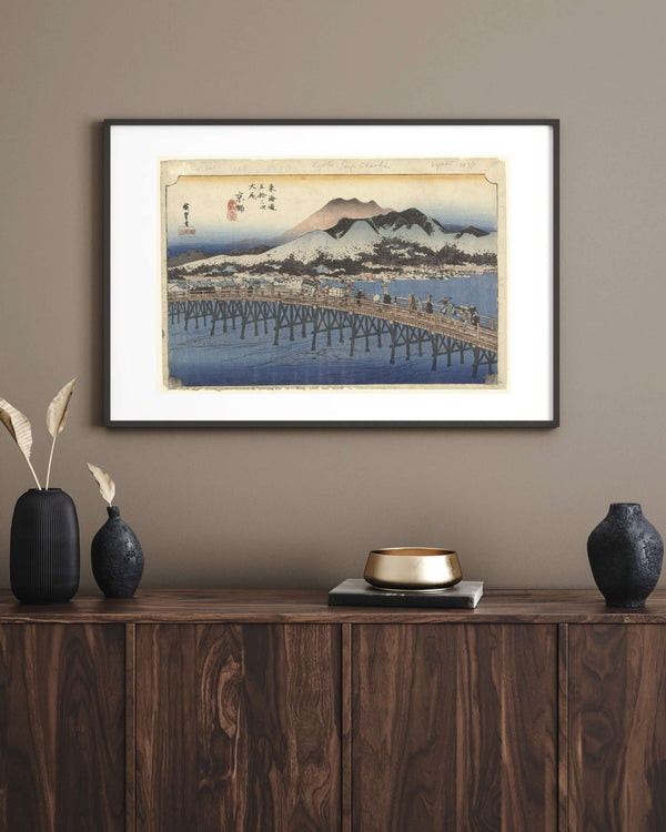 Utagawa Hiroshige - Kyoto - Sanjō Ōhashi Fine Art Baskı