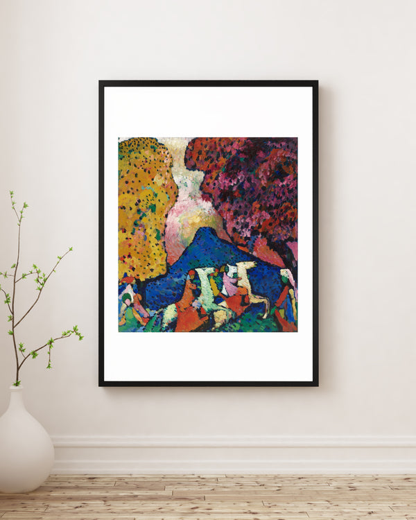 Wassily Kandinsky - Mavi Dağ Çerçeve