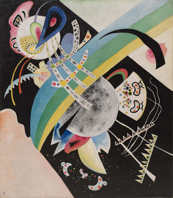 Wassily Kandinsky - Siyah Üzerine Daireler Tablo
