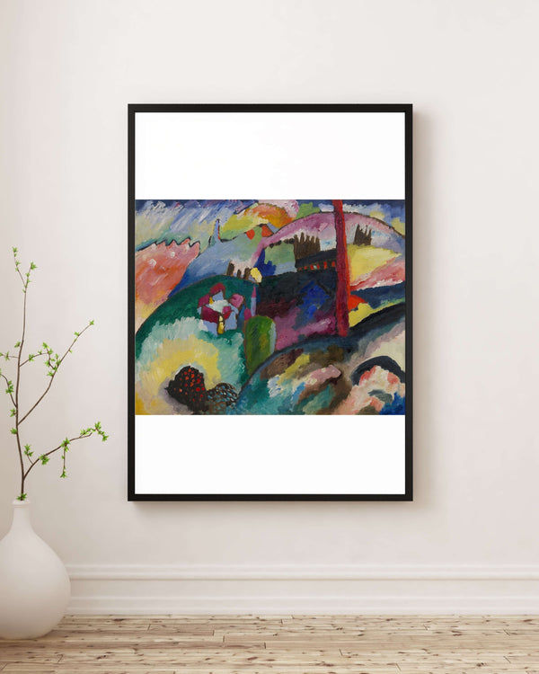 Wassily Kandinsky - Fabrika Bacalı Manzara Çerçeve