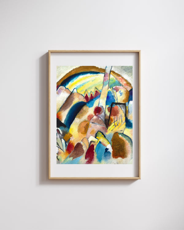 Wassily Kandinsky - Kırmızı Lekeli Manzara No. 2 Fine Art Baskı