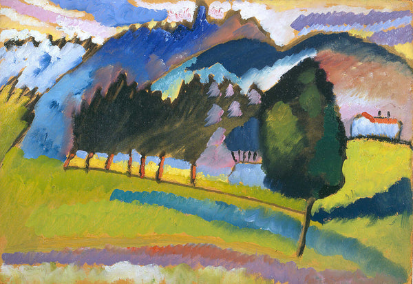 Wassily Kandinsky - Dalgalı Tepelerle Manzara tablo