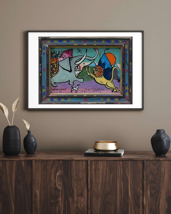 Wassily Kandinsky - Aslan Avı fine art baskı