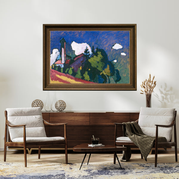 Wassily Kandinsky - Kuleli Manzara çerçeve