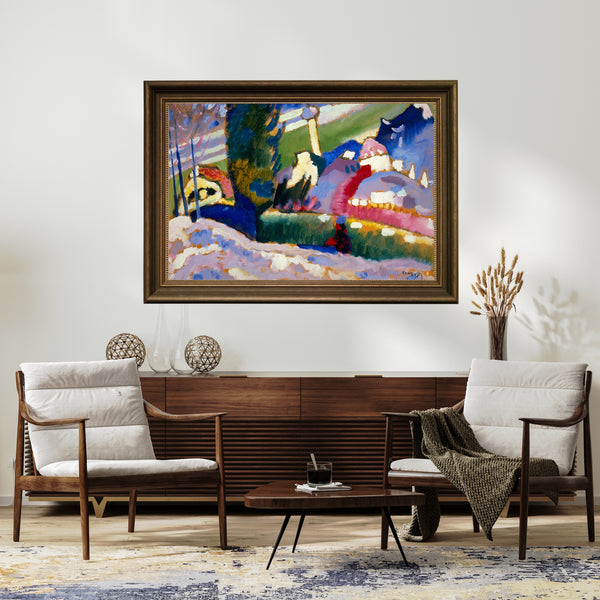 Wassily Kandinsky - Kiliseli Kış Manzarası çerçeve