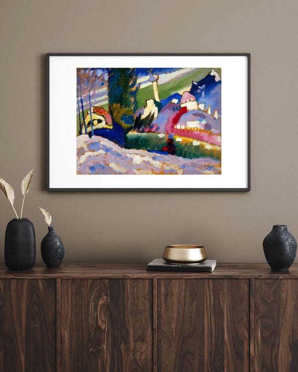 Wassily Kandinsky - Kiliseli Kış Manzarası fine art baskı