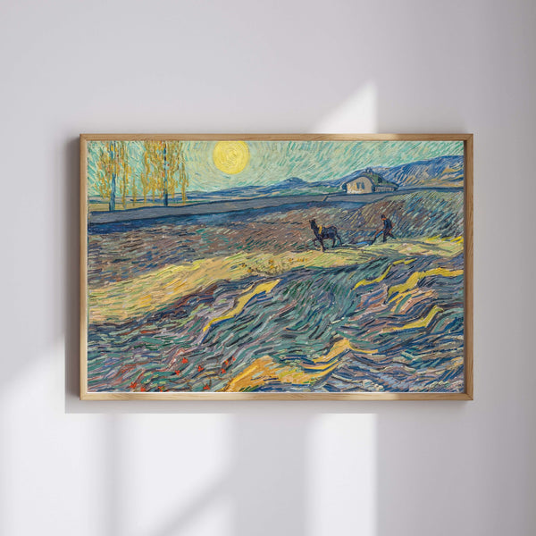 Vincent van Gogh - Tarlada Çift Süren Köylü fine art baskı