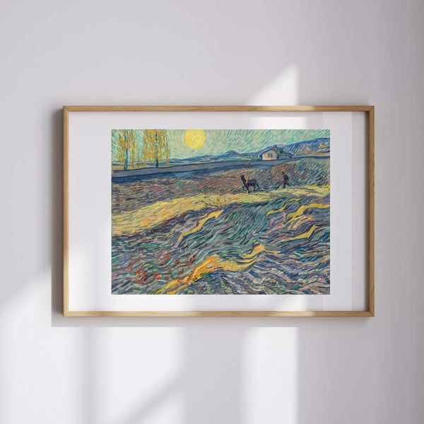 Vincent van Gogh - Tarlada Çift Süren Köylü fine art baskı