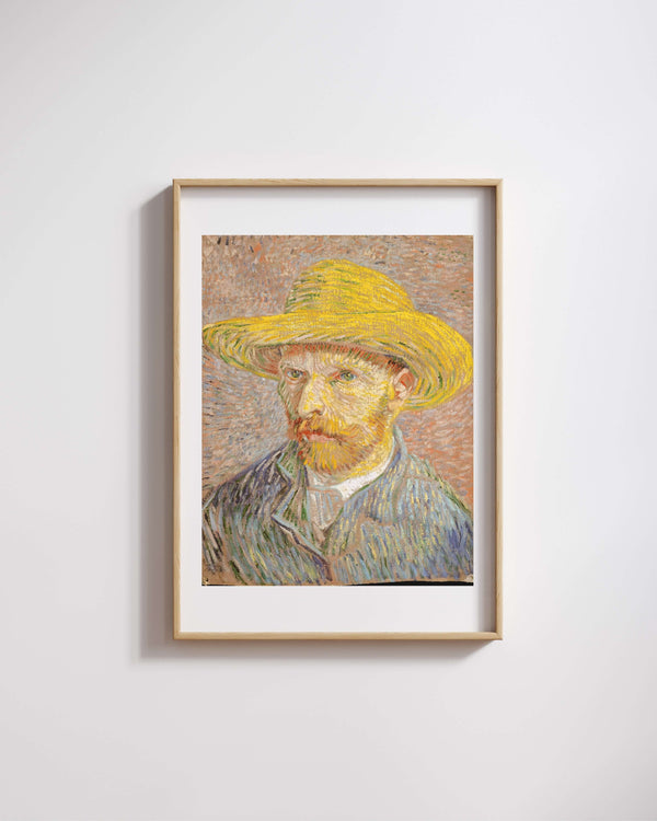 Vincent van Gogh - Hasır Şapkalı Otoportre fine art baskı