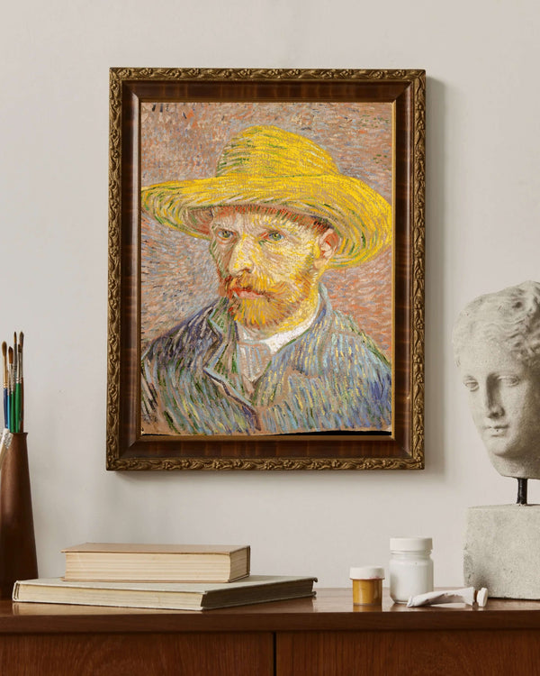 Vincent van Gogh - Hasır Şapkalı Otoportre çerçeve