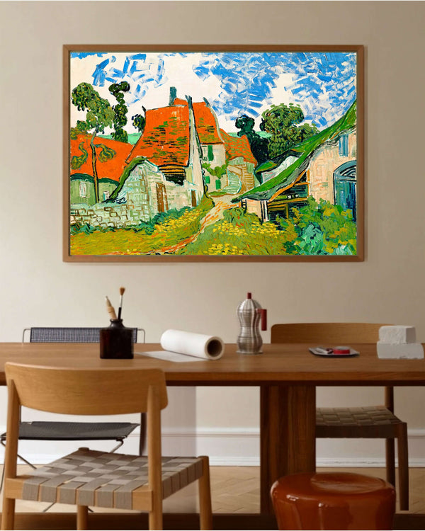 Vincent van Gogh - Auvers-sur-Oise'da Bir Sokak fine art baskı