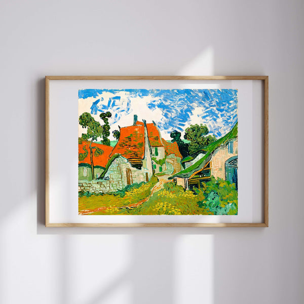 Vincent van Gogh - Auvers-sur-Oise'da Bir Sokak fine art baskı