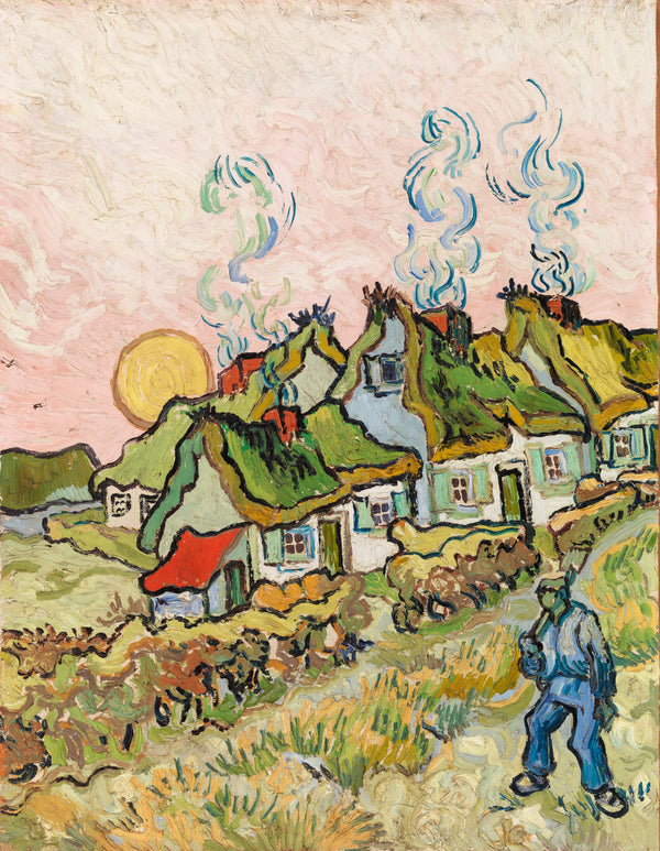 Vincent van Gogh - Güneş Işığındaki Saz Çatılı Kulübeler